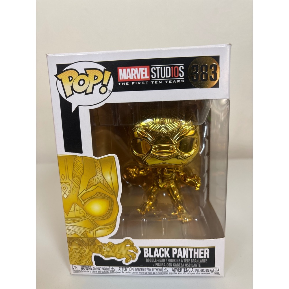 Funko Pop Marvel Studios 10 First Ten Black Panther 383 Gold Chrome